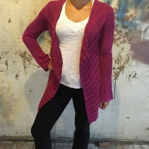 TRIBAL fuschia sweater cardigan